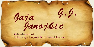 Gaja Janojkić vizit kartica